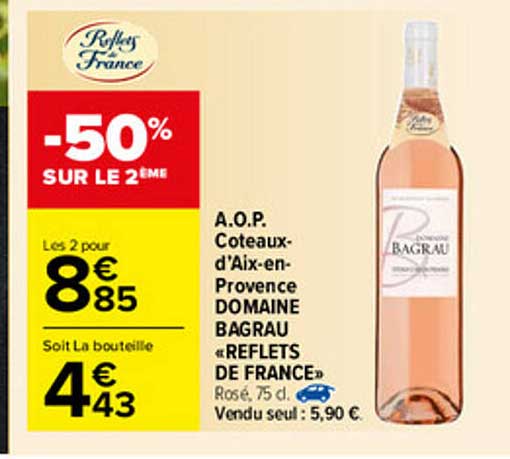 a.o.p. coteaux-d'aix-en provence domaine bagrau «reflets de france»