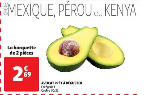 avocat prêt à déguster