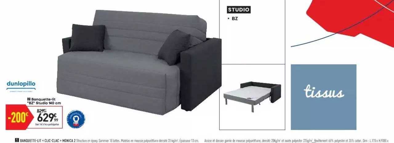 banquette-lit "bz" studio 140 cm