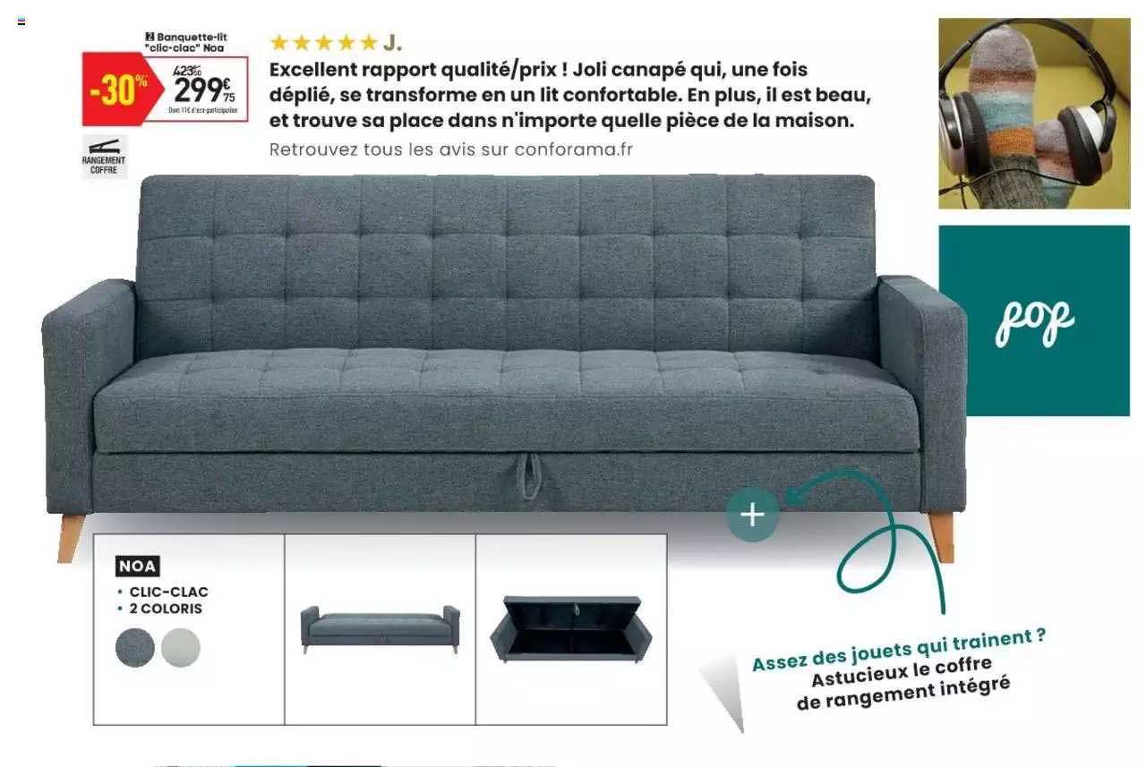 banquette-lit clic-clac noa