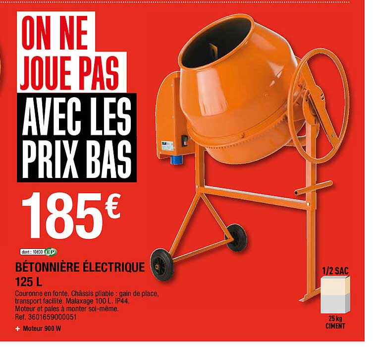 Bétonnière électrique