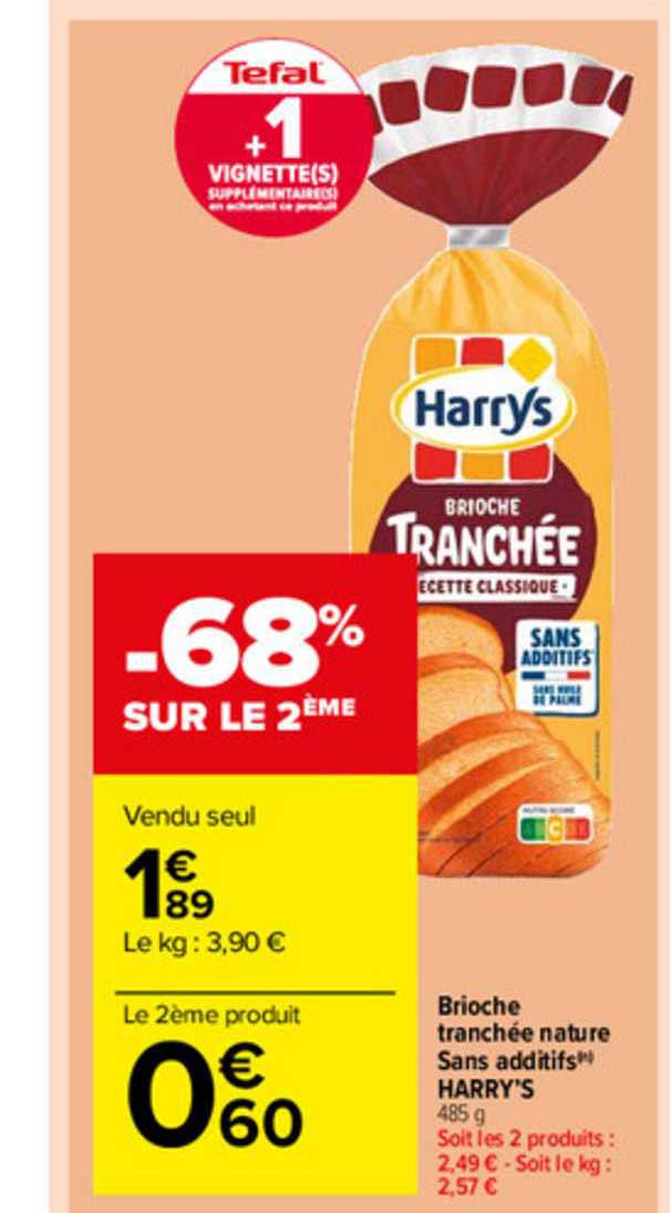 Brioche Tranchée Nature Sans Additifs Harry's