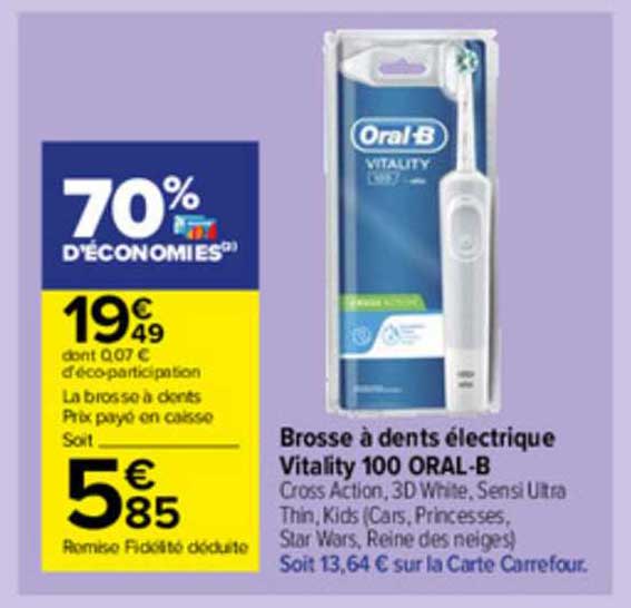 brosse à dents électrique vitality 100 oral-b