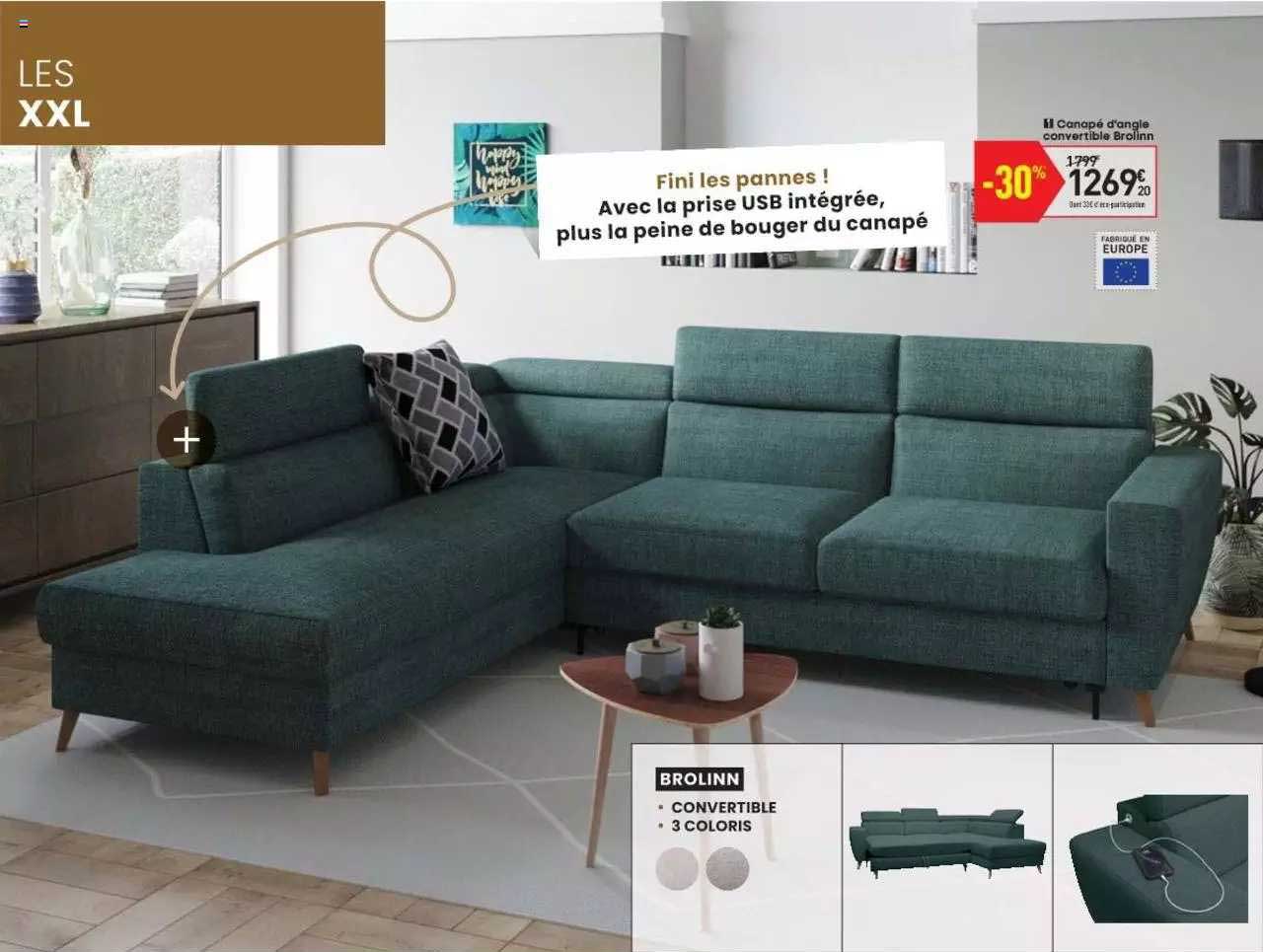 Canapé D'angle Convertible Brolinn