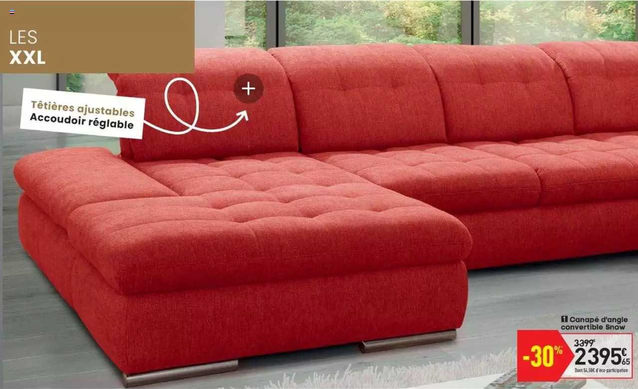 Canapé D'angle Convertible Snow