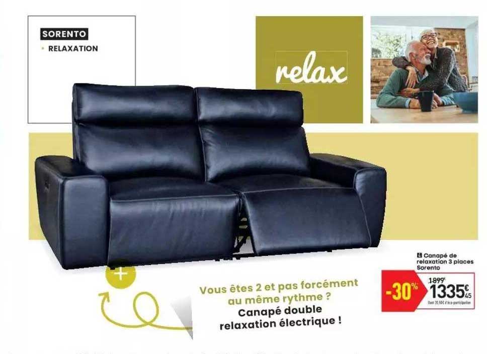 Canapé De Relaxation 3 Places Sorento