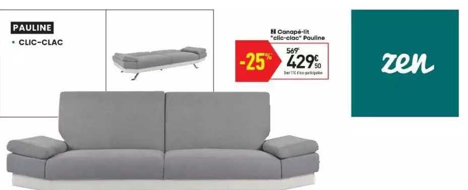 canapé-lit "clic-clac" pauline