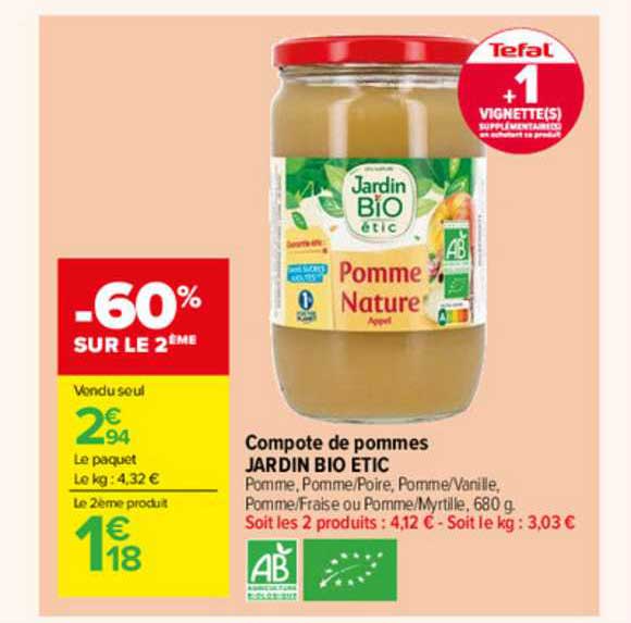Compote De Pommes Jardin Bio Etic