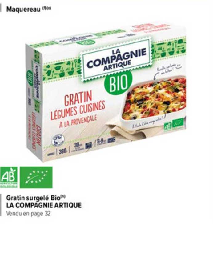 gratin surgelé bio la compagnie artique