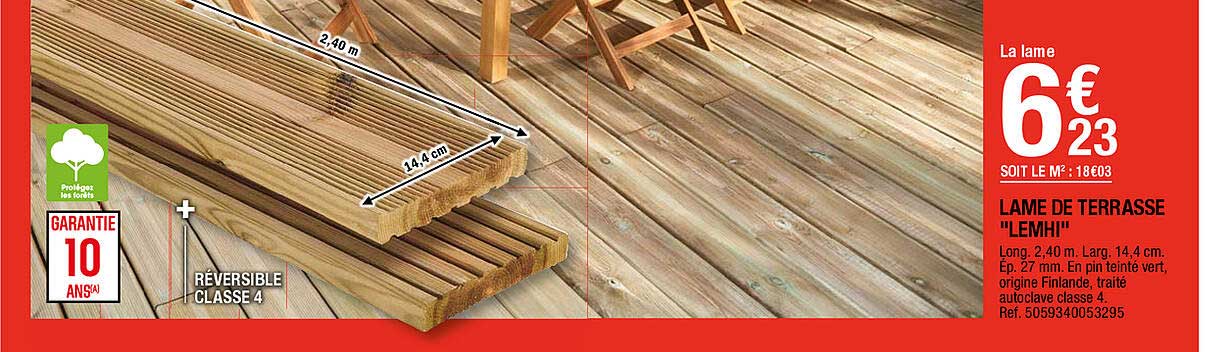 lame de terrasse "lemhi"