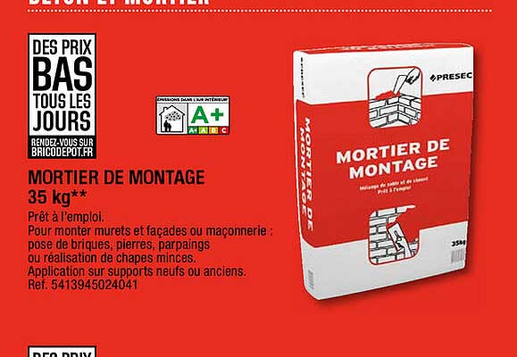 Mortier De Montage 35 Kg