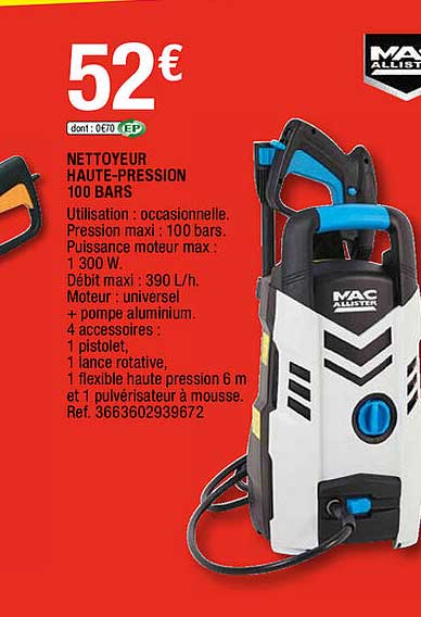 nettoyeur haute-pression 100 bars