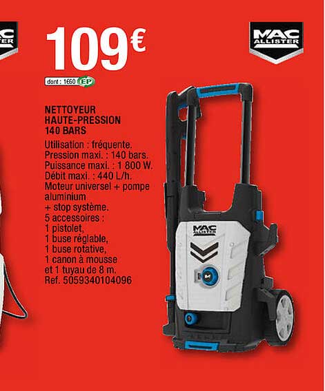 nettoyeur haute-pression 140 bars