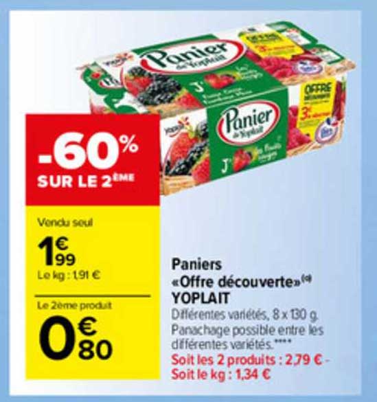 Paniers "offre Découverte" Yoplait