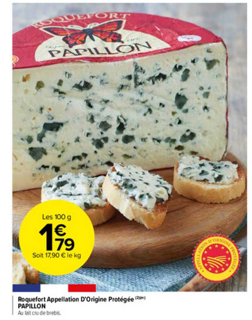 roquefort appellation d'origine protégée papillon