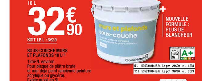 sous-couche murs et plafonds 10 l