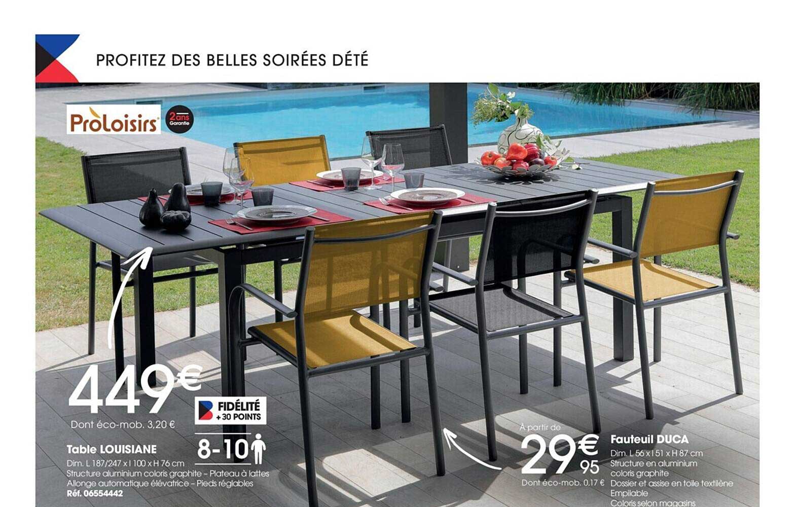 table luisiane , fauteuil duca