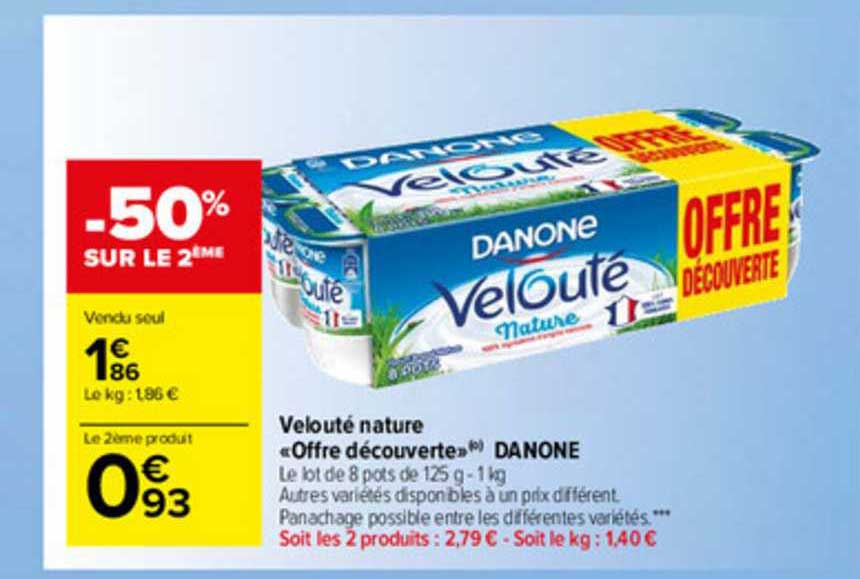 Velouté Nature «offre Découverte» Danone