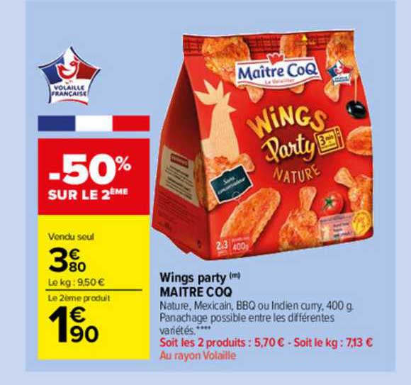 wings party maître coq