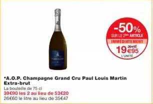 a.o.p. champagne grand cru paul louis martin extra-brut