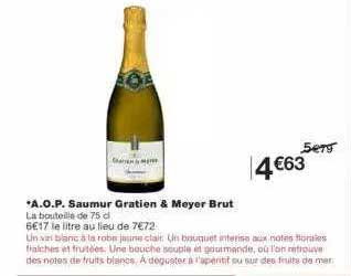 a.o.p. saumur gratien & meyer brut