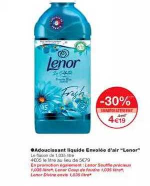 Adoucissant Liquide Envolée D'air "lenor"