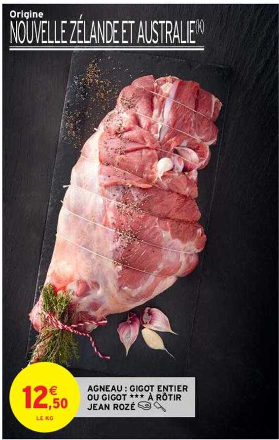 agneau : gigot entier ou gigot *** à rôtir jean rozé