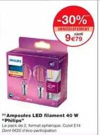 Ampoules Led Filament 40 W "philips"