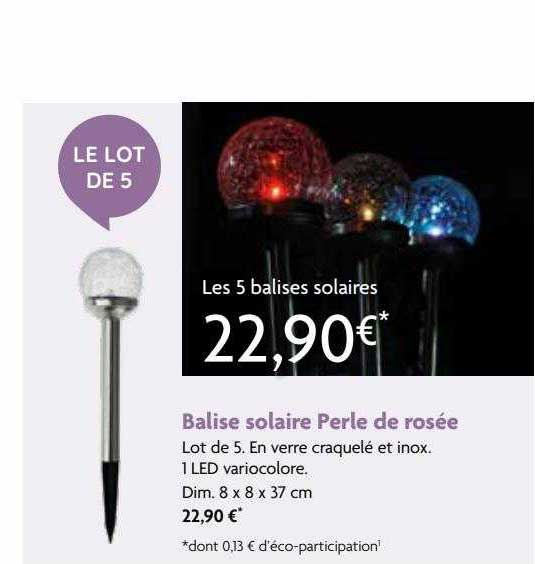 balise solaire perle de rosée