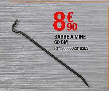barre à mine 60 cm