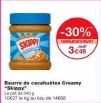 beurre de cacahuètes creamy "skippy"