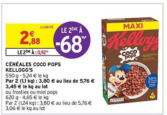 céréales coco pops kellogg's