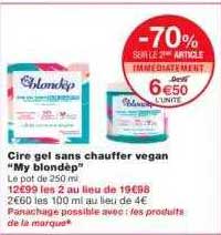 Cire Gel Sans Chauffer Vegan "my Blondèp"