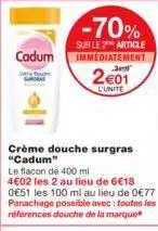 crème douche surgras "cadum"