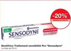 dentifrice traitement sensibilité pro "sensodyne"