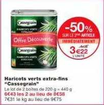 haricots verts extra-fins "cassegrain"