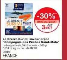 le breizh surimi saveur crabe "compagnie des pêches saint-malo"