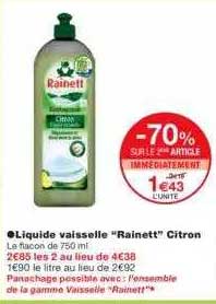 Liquide Vaisselle "rainett" Citron