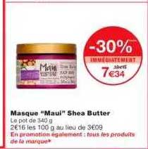 masque "maui" shea butter