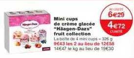 mini cups de crème glacée "häagen-dazs" fruit collection
