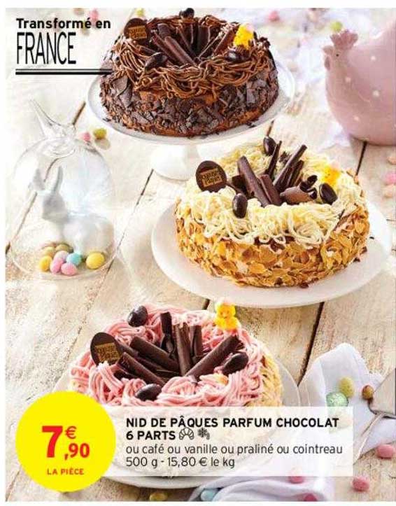 nid de pâques parfum chocolat 6 parts