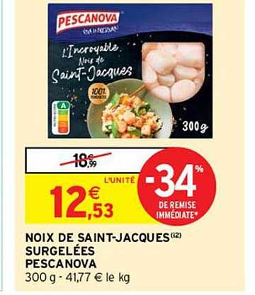 noix de saint-jacques surgelées pescanova