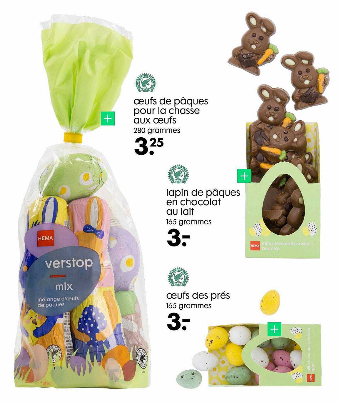 oeufs de pâques pour la chasse aux orufs, lapin de pâques en chocolat au lait, oeufs des prés