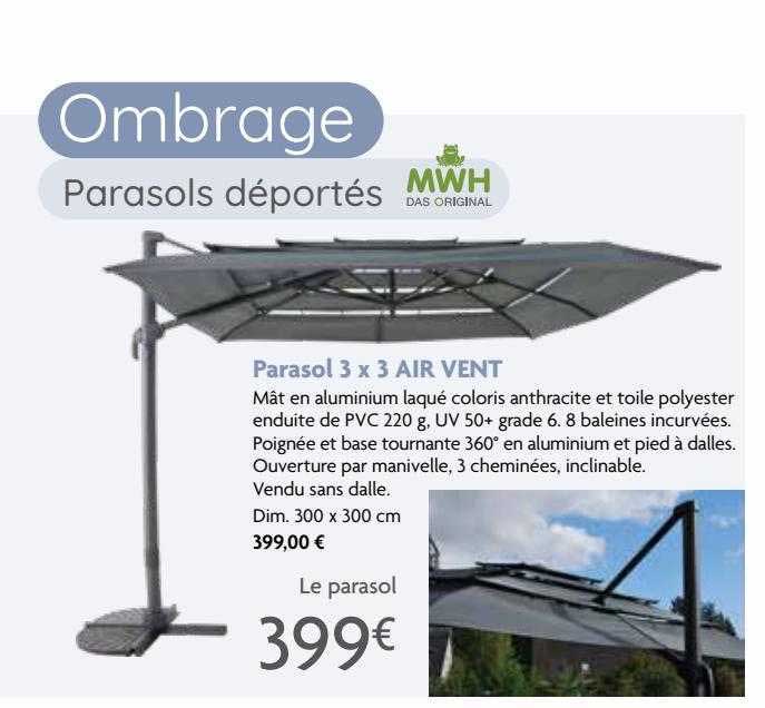 Parasol 3 X 3 Air Vent