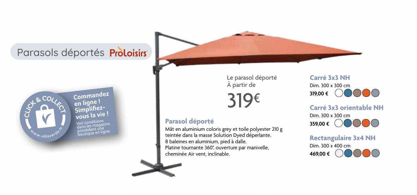 Parasol Déporté