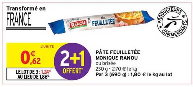 Pâte Feuilletée Monique Ranou