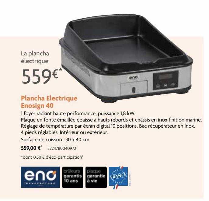 plancha électrique enosign 40