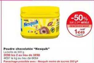 poudre chocolatée "nesquik"