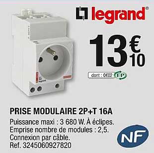 prise modulaire 2p+t 16a legrand