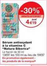 sérum antioxydant à la vitamine c "nature siberica"